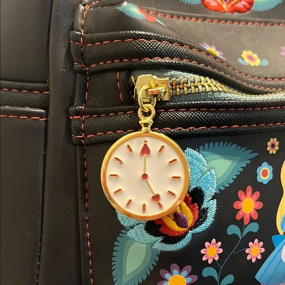 Loungefly Disney Floral Black Backpack - Picture 5 of 14